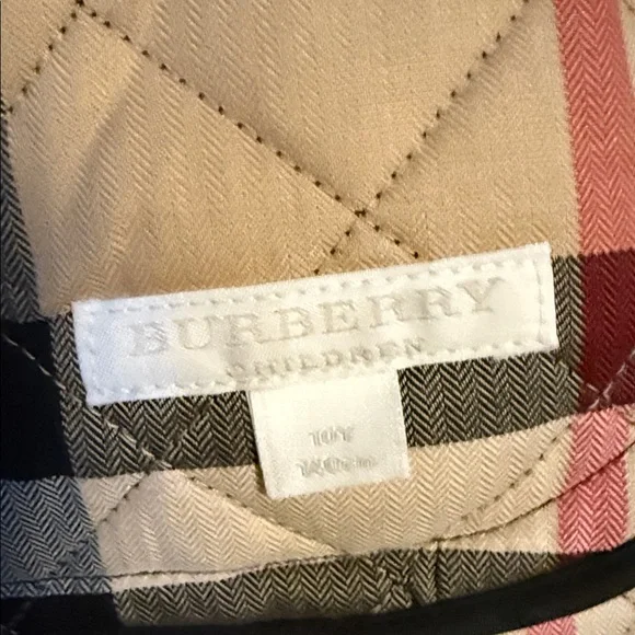 Girls’ Burberry Black Quilted Jacket - Picture 4 of 5